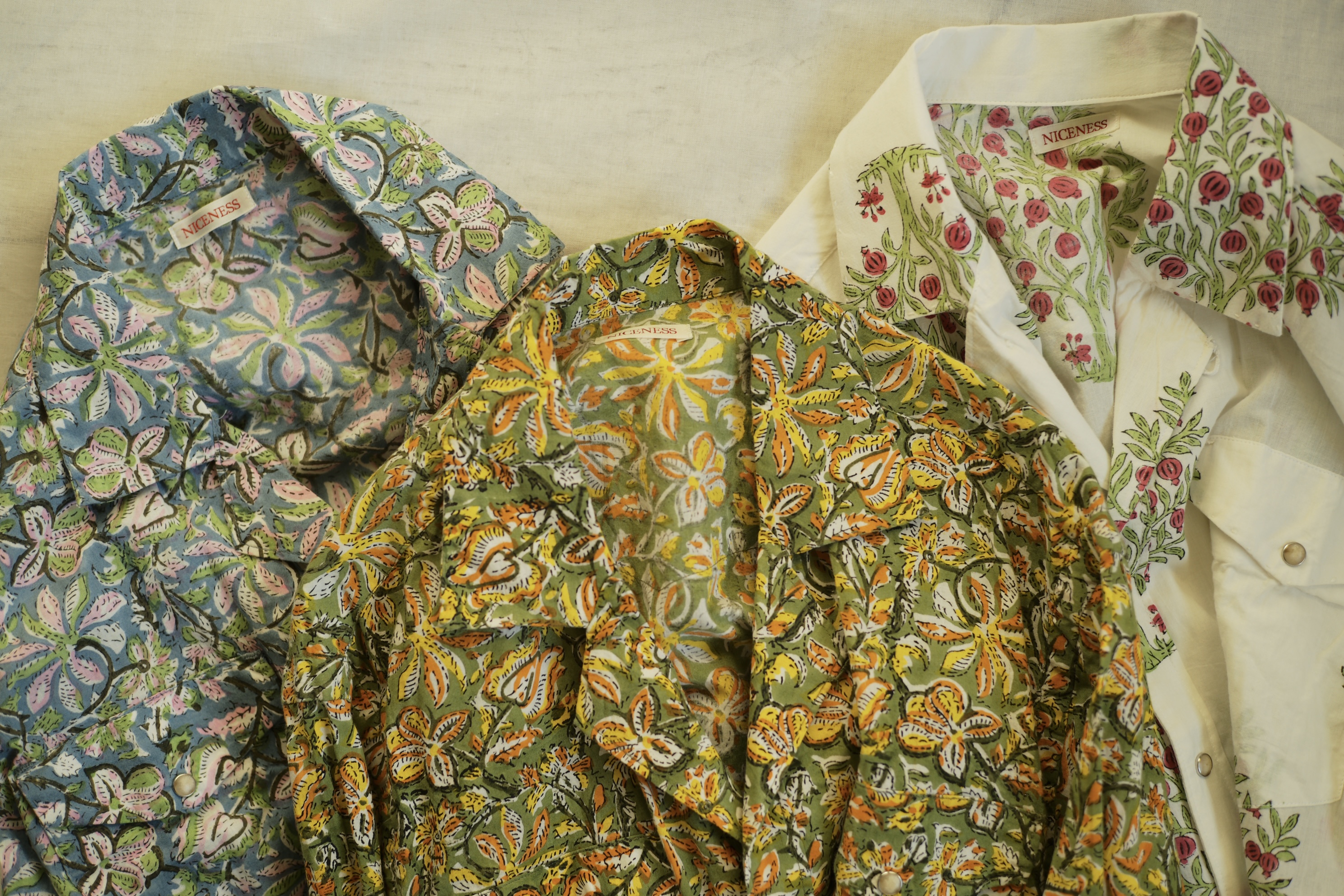NICENESS PUTHLI.C プトゥリ S Yellow NICENESS PUTHLI.C /プトゥリ.C フローラルカウボーイシャツ YAELLOW